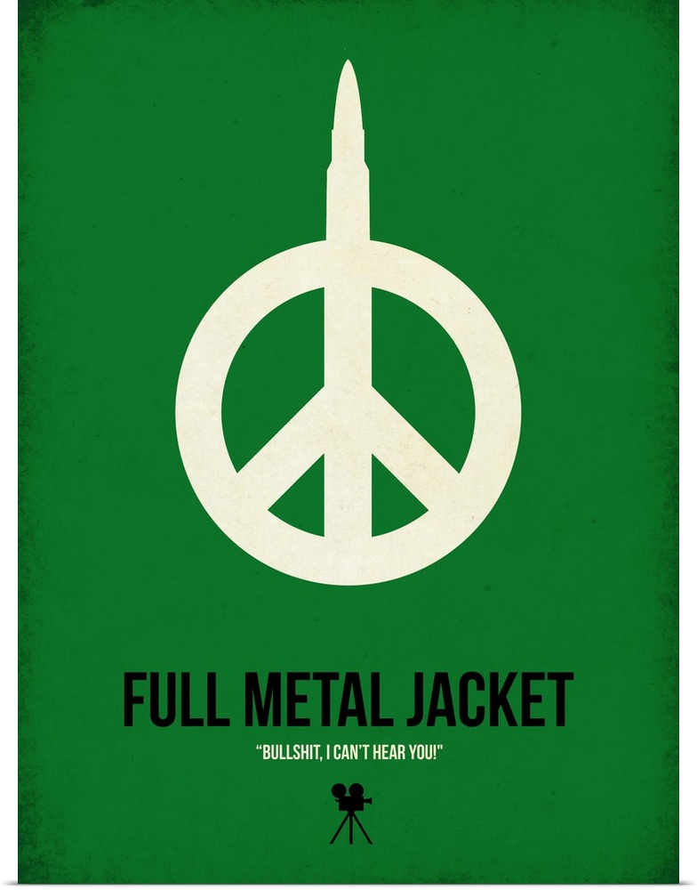 Contemporary minimalist movie poster artwork of Full Metal Jacket.