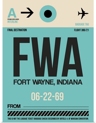 FWA Fort Wayne Luggage Tag I