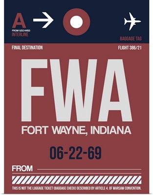 FWA Fort Wayne Luggage Tag II