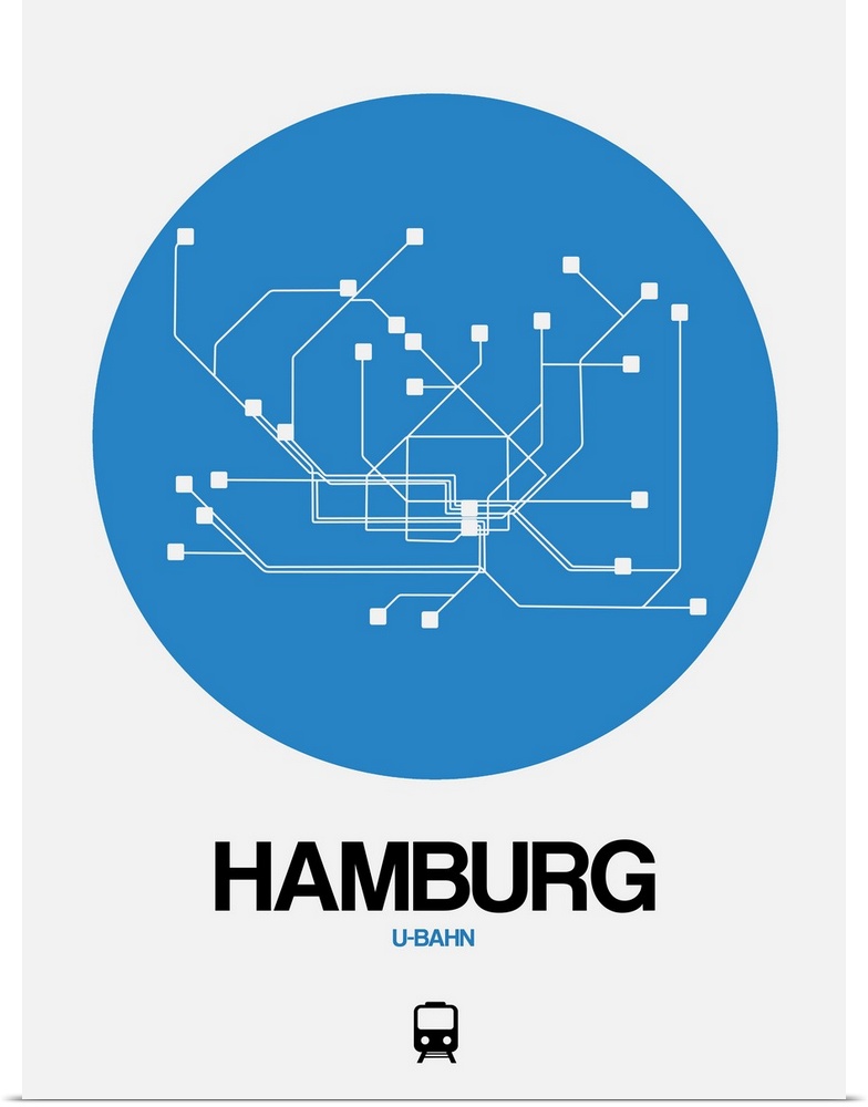 Hamburg Blue Subway Map