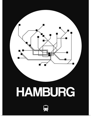 Hamburg White Subway Map