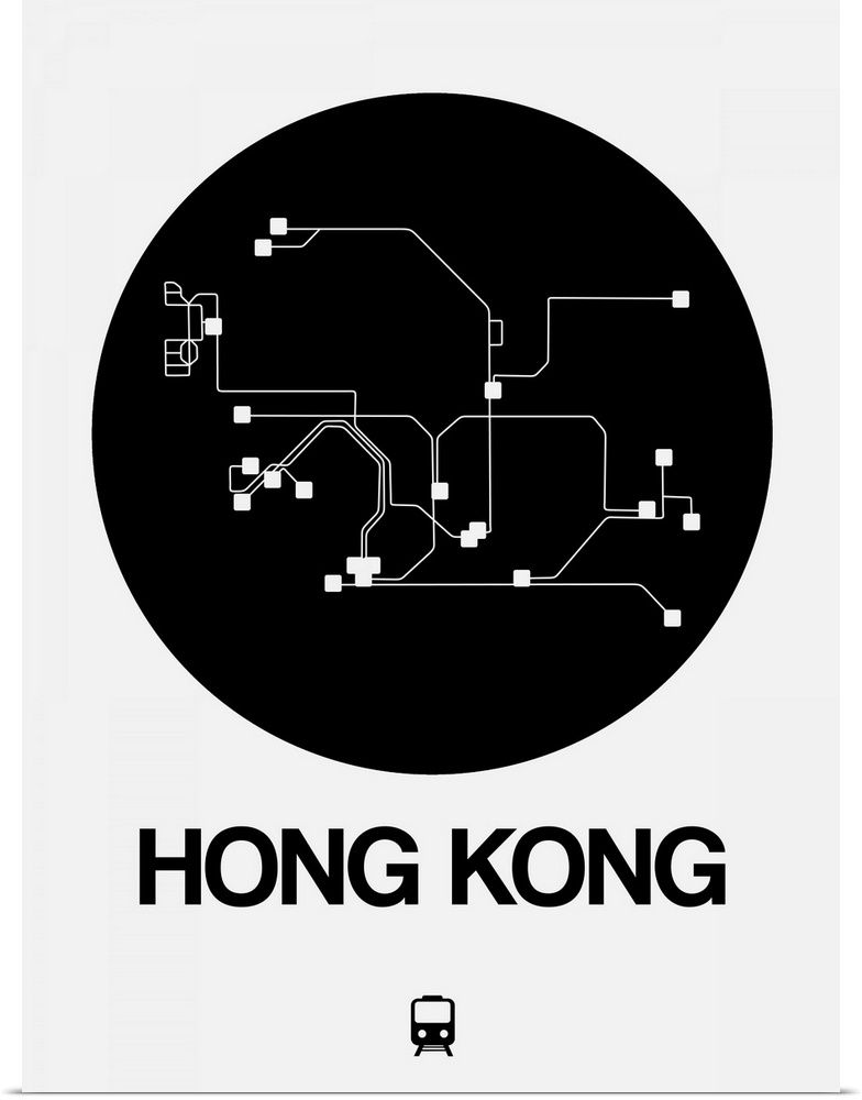 Hong Kong Black Subway Map