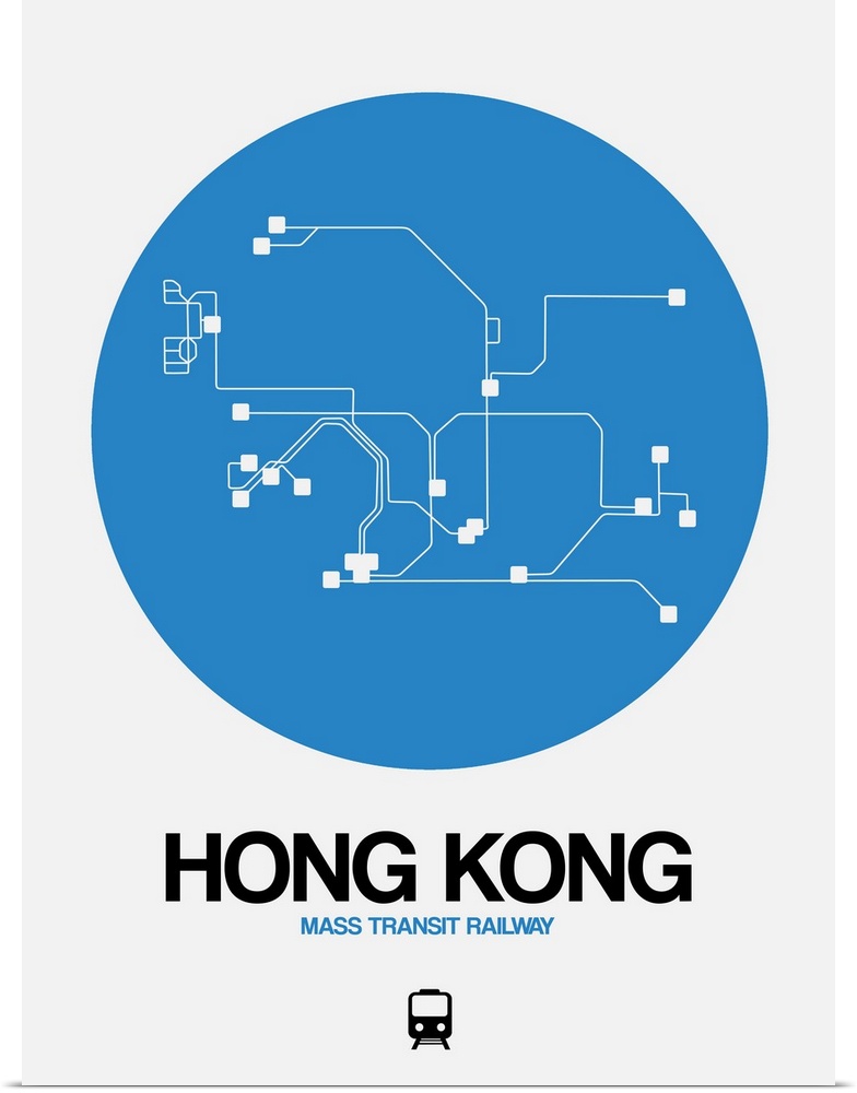 Hong Kong Blue Subway Map
