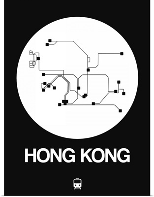 Hong Kong White Subway Map