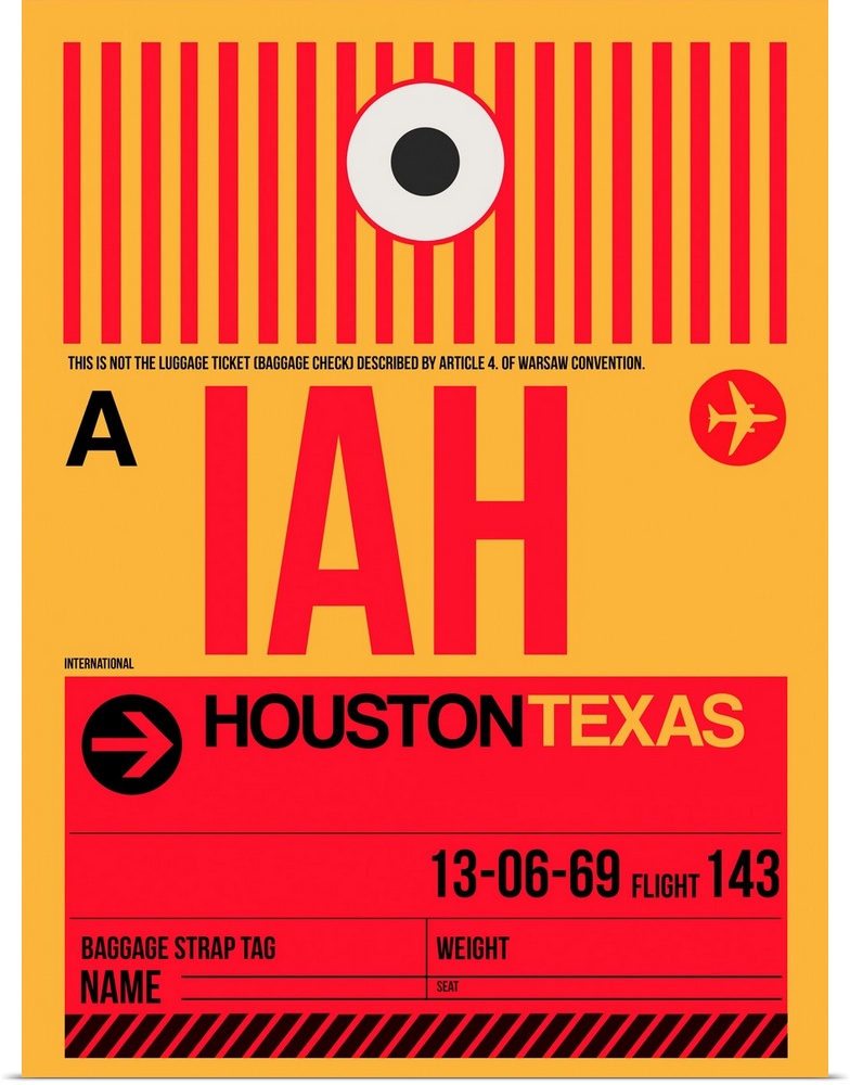 IAH Houston Luggage Tag I
