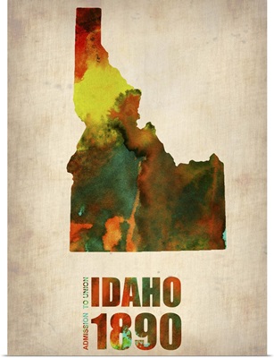 Idaho Watercolor Map