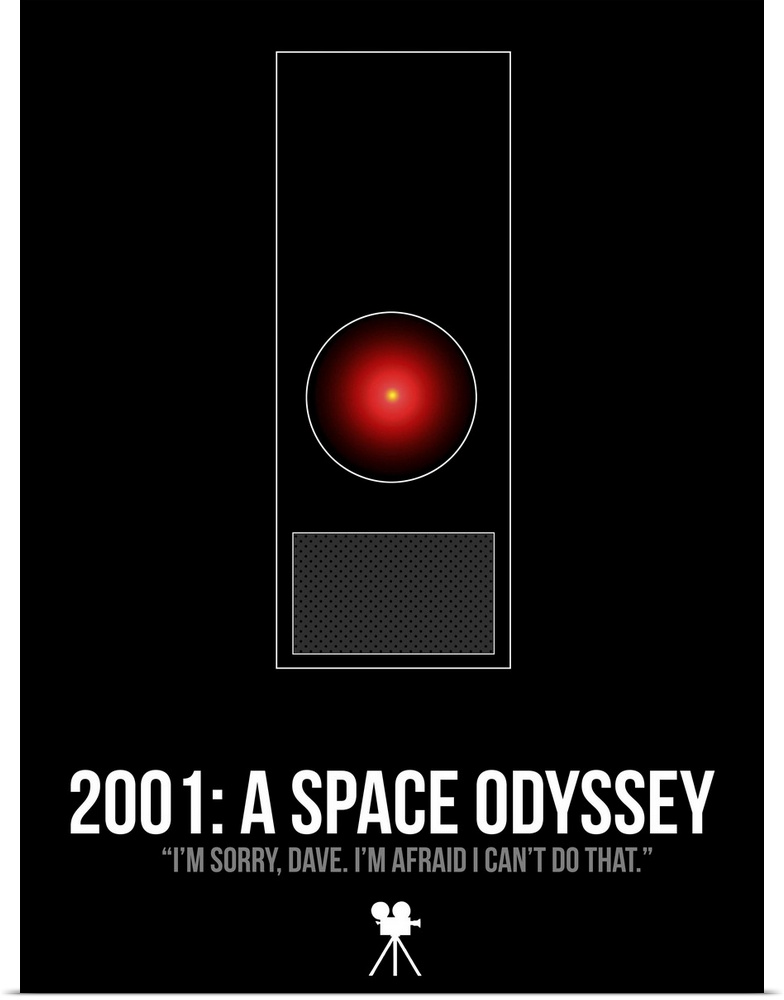 Contemporary minimalist movie poster artwork of 2001: A Space Odyssey.