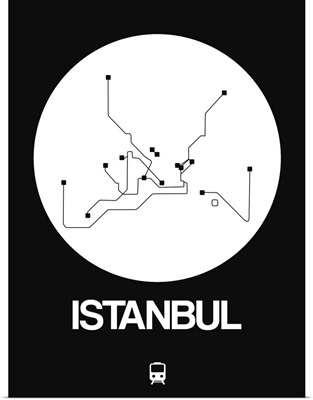 Istanbul White Subway Map