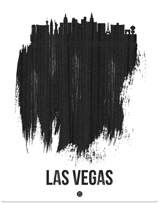 Las Vegas Skyline Brush Stroke Black
