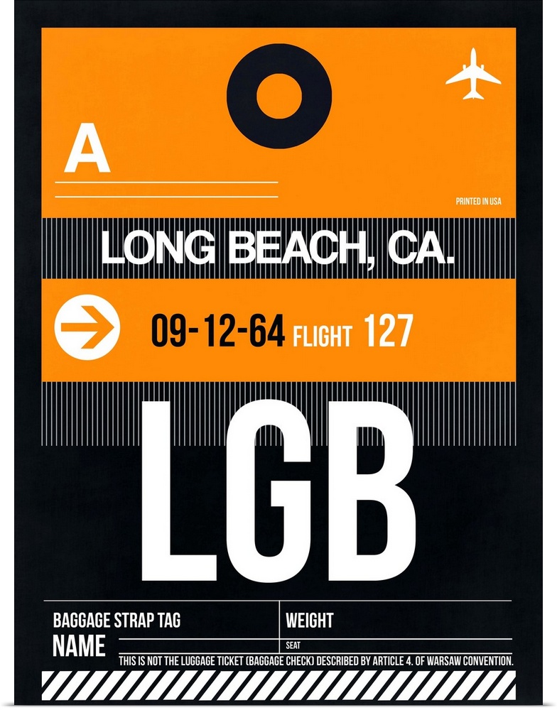 LGB Long Beach Luggage Tag II