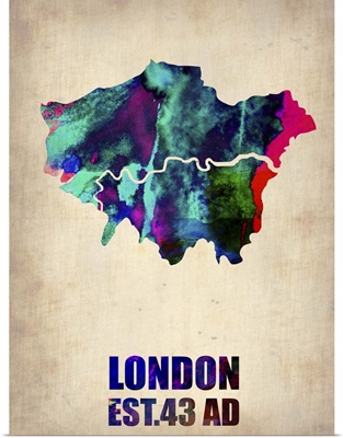 London Watercolor Map