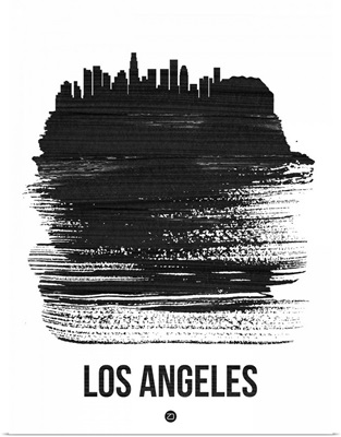Los Angeles Skyline Brush Stroke Black