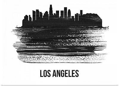 Los Angeles Skyline Brush Stroke Black II