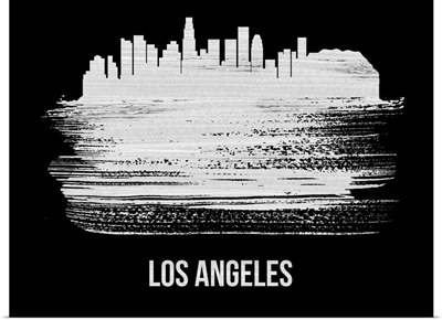 Los Angeles Skyline Brush Stroke White