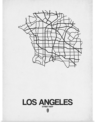 Los Angeles Street Map White