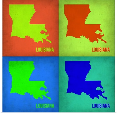 Louisiana Pop Art Map I