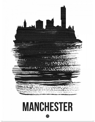 Manchester Skyline Brush Stroke Black