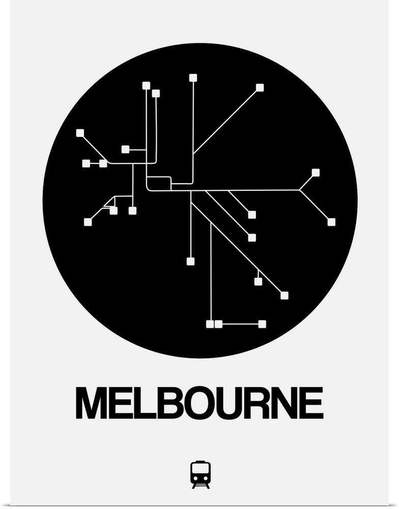 Melbourne Black Subway Map