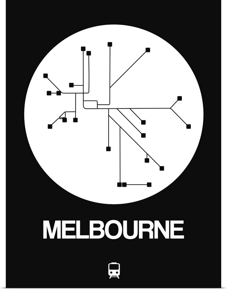 Melbourne White Subway Map
