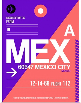MEX Mexico City Luggage Tag I