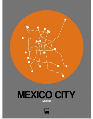 Mexico City Orange Subway Map