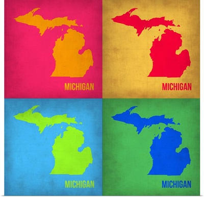 Michigan Pop Art Map I