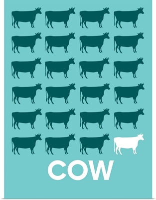 Minimalist Animal Poster - Cow