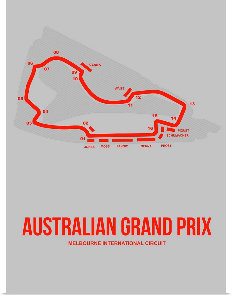 Minimalist Australian Grand Prix Poster I
