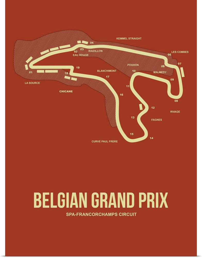 Minimalist Belgian Grand Prix Poster II