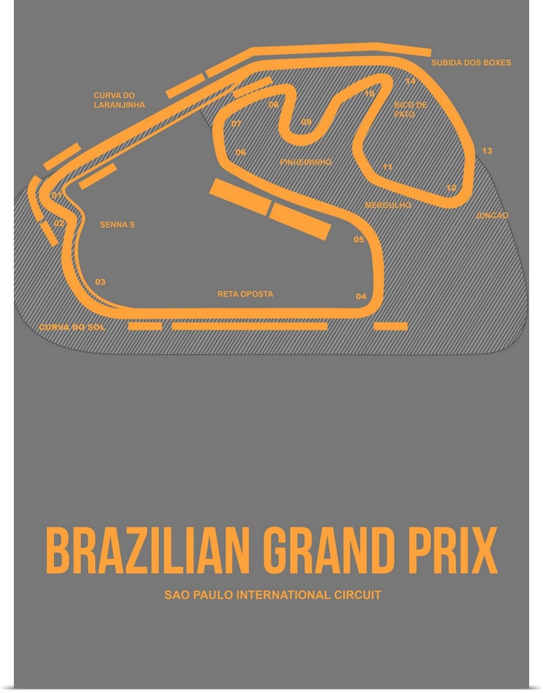 Minimalist Brazilian Grand Prix Poster I