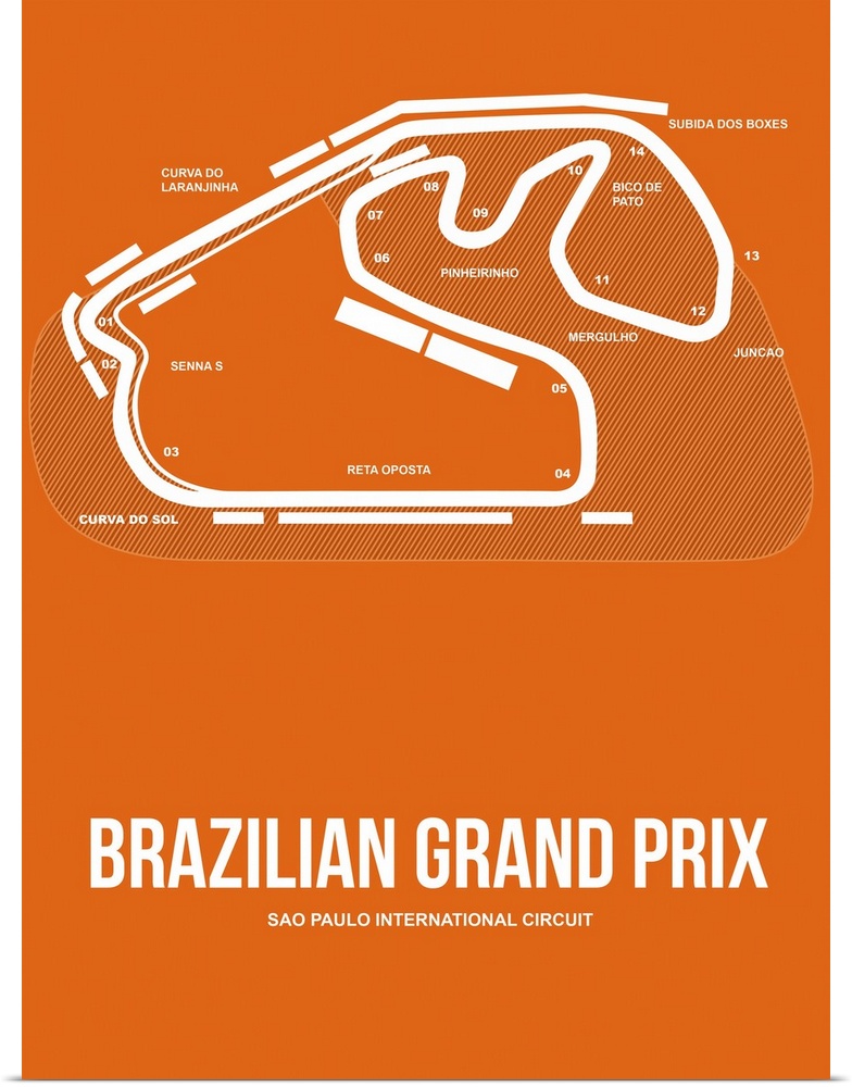 Minimalist Brazilian Grand Prix Poster III
