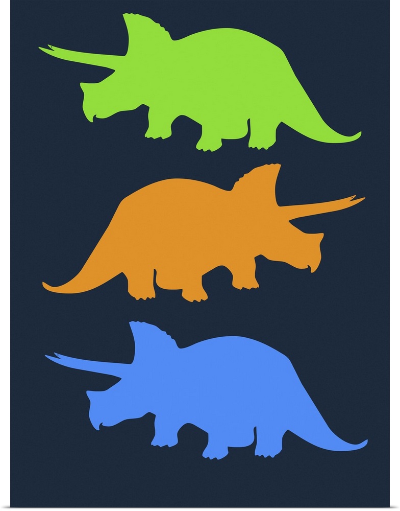 Minimalist Dinosaur Family Poster VI