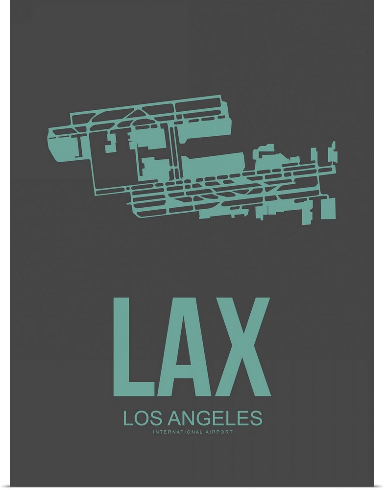 Minimalist LAX Los Angeles Poster II