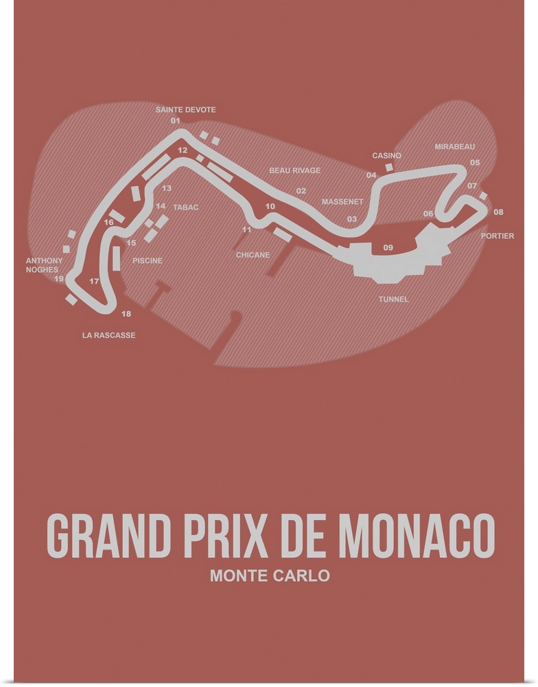 Minimalist Monaco Grand Prix Poster I