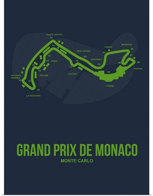 Minimalist Monaco Grand Prix Poster II