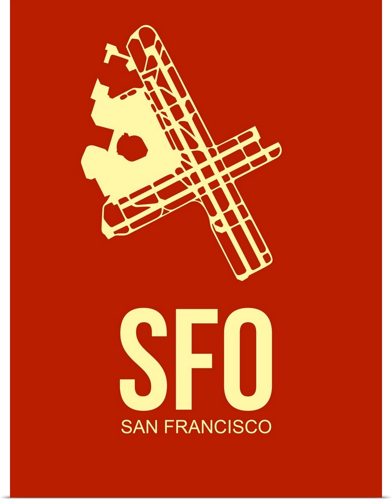 Minimalist SFO San Francisco Poster II