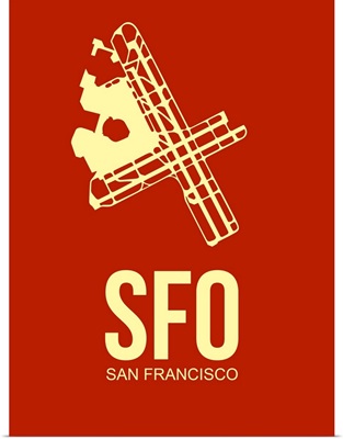 Minimalist SFO San Francisco Poster II