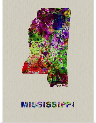 Mississippi Color Splatter Map