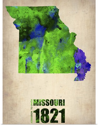 Missouri Watercolor Map