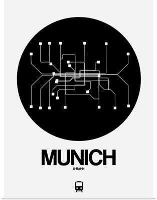 Munich Black Subway Map