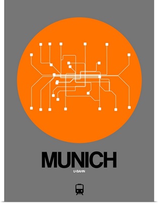 Munich Orange Subway Map