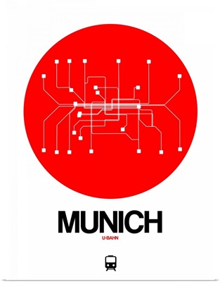 Munich Red Subway Map