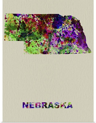 Nebraska Color Splatter Map