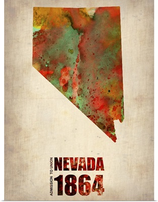 Nevada Watercolor Map