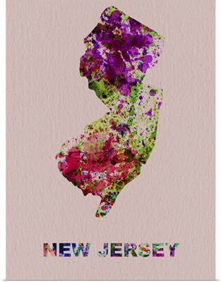 New Jersey Color Splatter Map