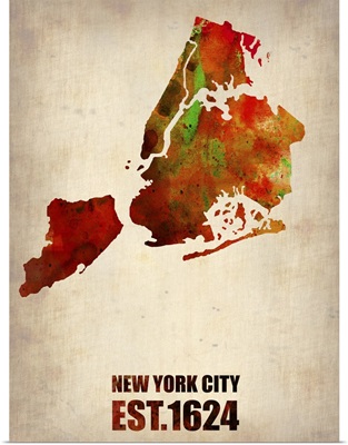 New York City Watercolor Map II