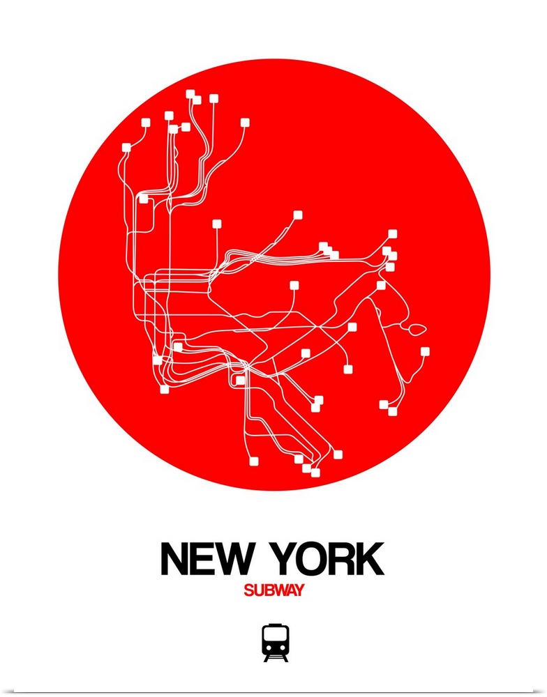 New York Red Subway Map