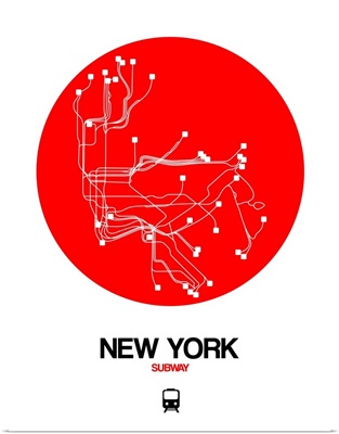 New York Red Subway Map