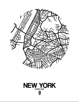 New York Street Map White