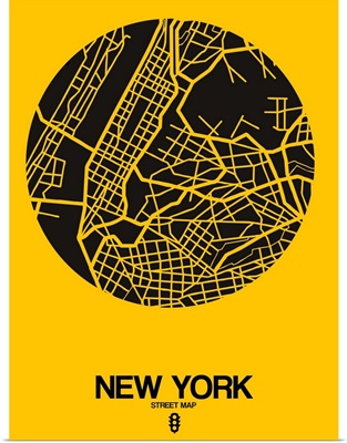 New York Street Map Yellow